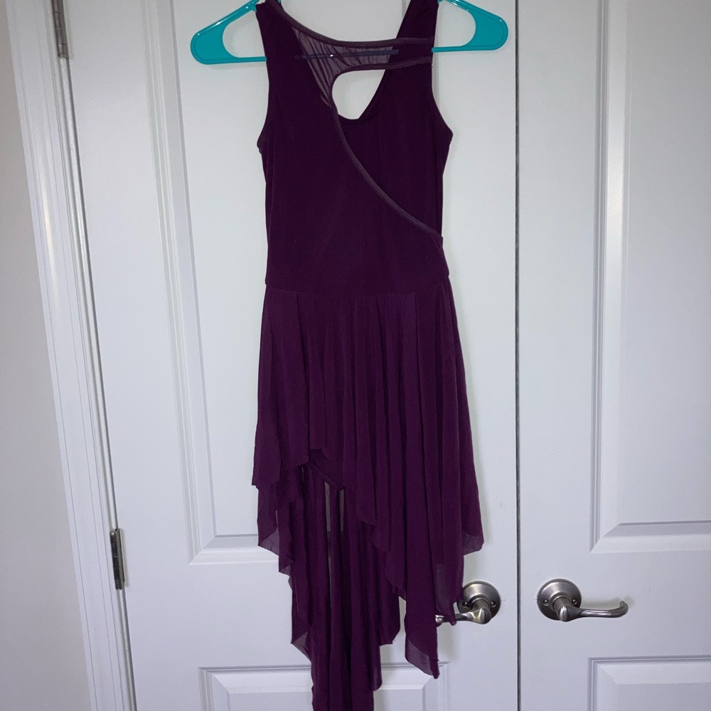 Purple Asymmetrical Dance Costume